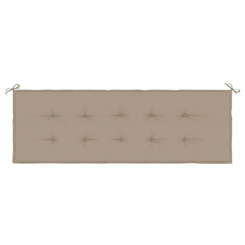 Coussin de banc de jardin 100% polyester taupe 59,1 x 19,7 x 1,6 po, H 19,7 po x l 59,1 po x P 1,6 po, Polyester - taupe