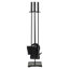 Ensemble d'outils de foyer Modern Ember Harper - comprend brosse, pelle, tisonnier et support - acier