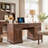 Ohana 58'' W Rectangle Computer Desk with Storage Cabinet and Drawers, Workstation for Office Home-633603152
