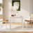 White Square Desk 29.5", Solid Wood Legs Writing Desk, Compact Modern Computer Desk for Small Space Home Office
