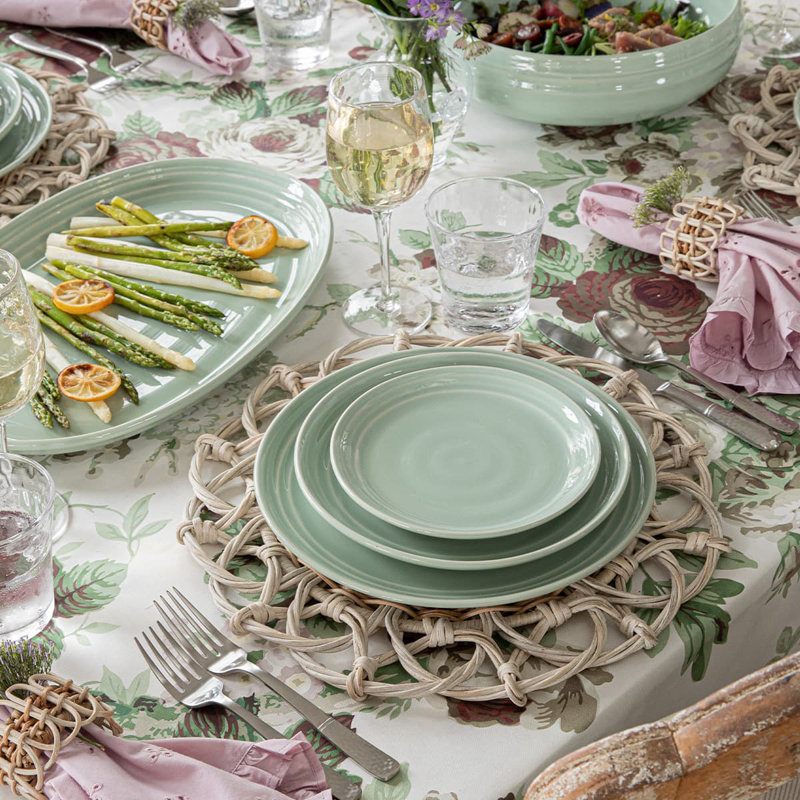 Natural Hand-Woven Rattan Circular Boho-Chic Placemats