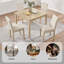 Ensemble de table de salle à manger 5 pièces avec 4 chaises, ensemble de table de salle à manger pour 4 avec chaises, ensemble de table de salle à manger en bois pour la cuisine et la salle à manger