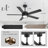52" Javonnie 5 - Blade Standard Ceiling Fan with Remote Control and Light Kit Included-1826312016-1826312017