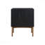 Black Brushed Oak & Bronze 2-Drawer Nightstand