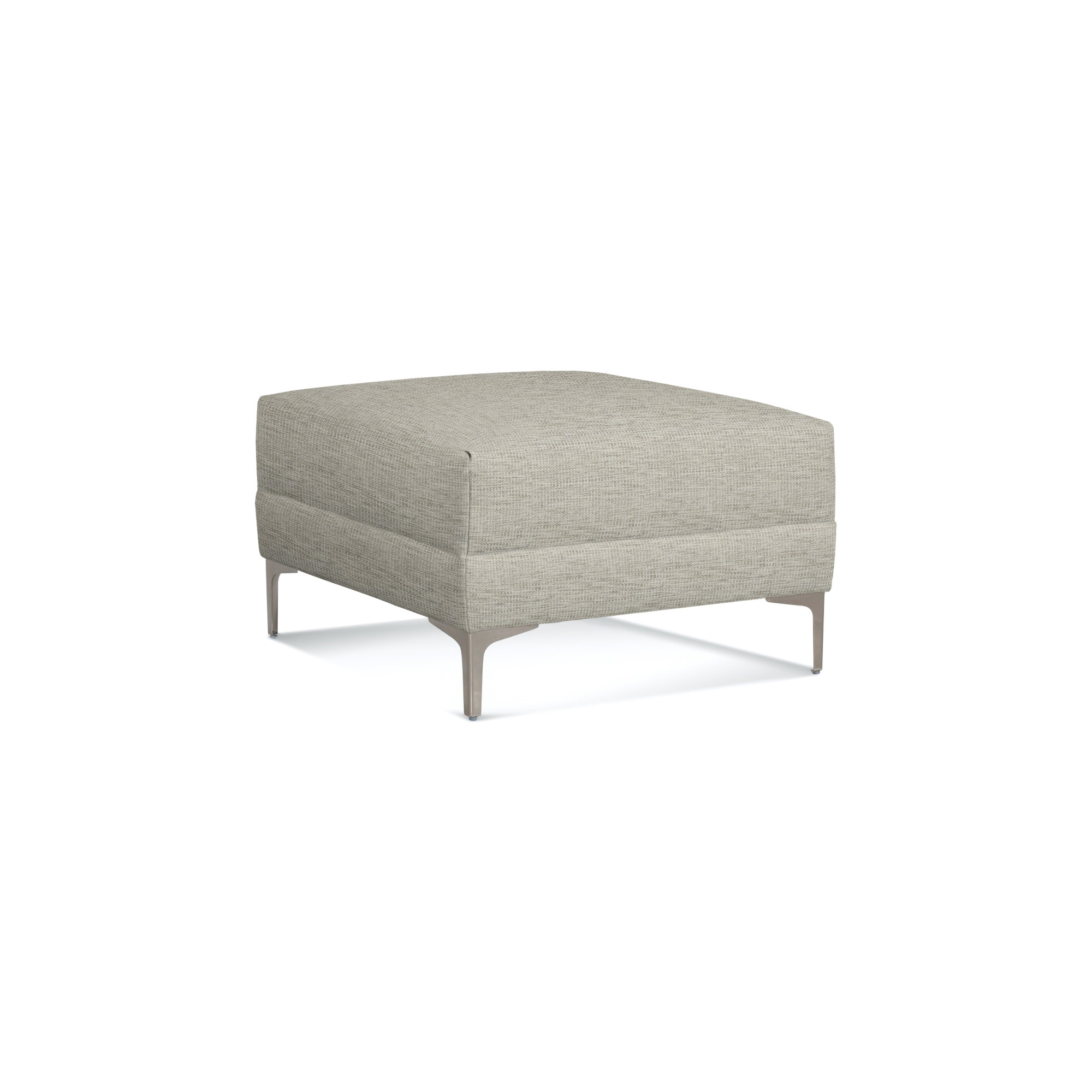 Alexa Upholstered Ottoman, Basic Beige 100% Polyester