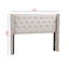 Andia Upholstered Button Tufted Headboard in Greyish Beige Finish, 50.68'' H X 81.61'' W X 3.92'' D