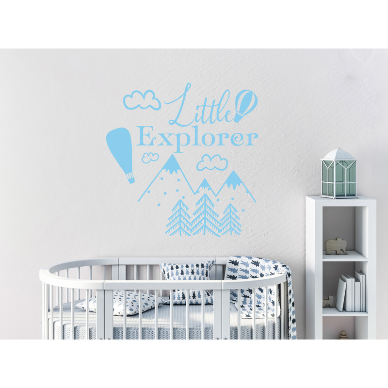 Wall Decal, 38" H x 38" W, Baby Blue