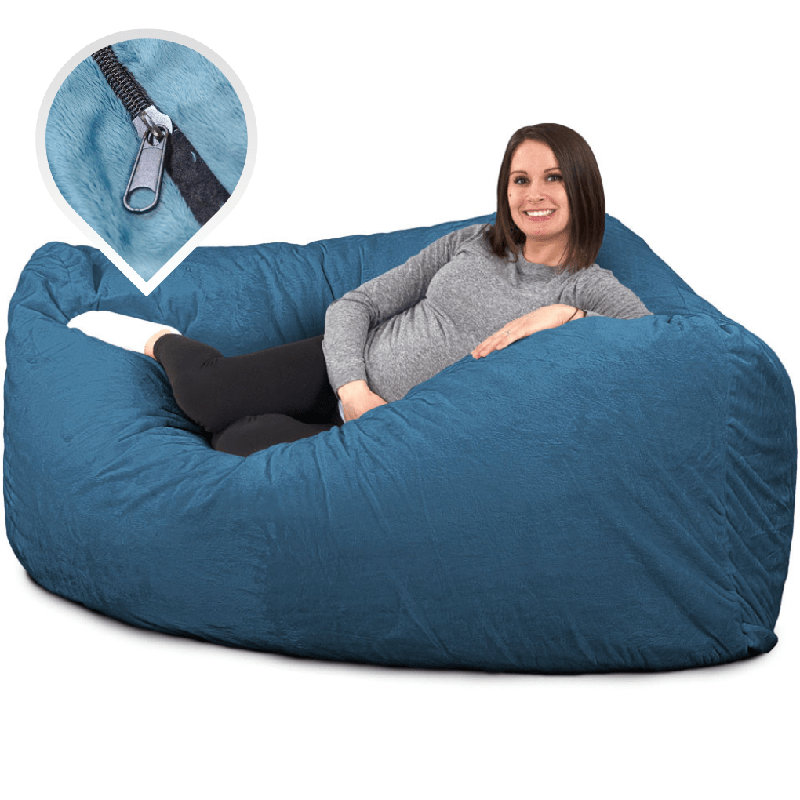  | Housse de remplacement pour fauteuil à billes de coin 6 pi seulement | Lavable amovible | Housse seulement, Cloud Fur