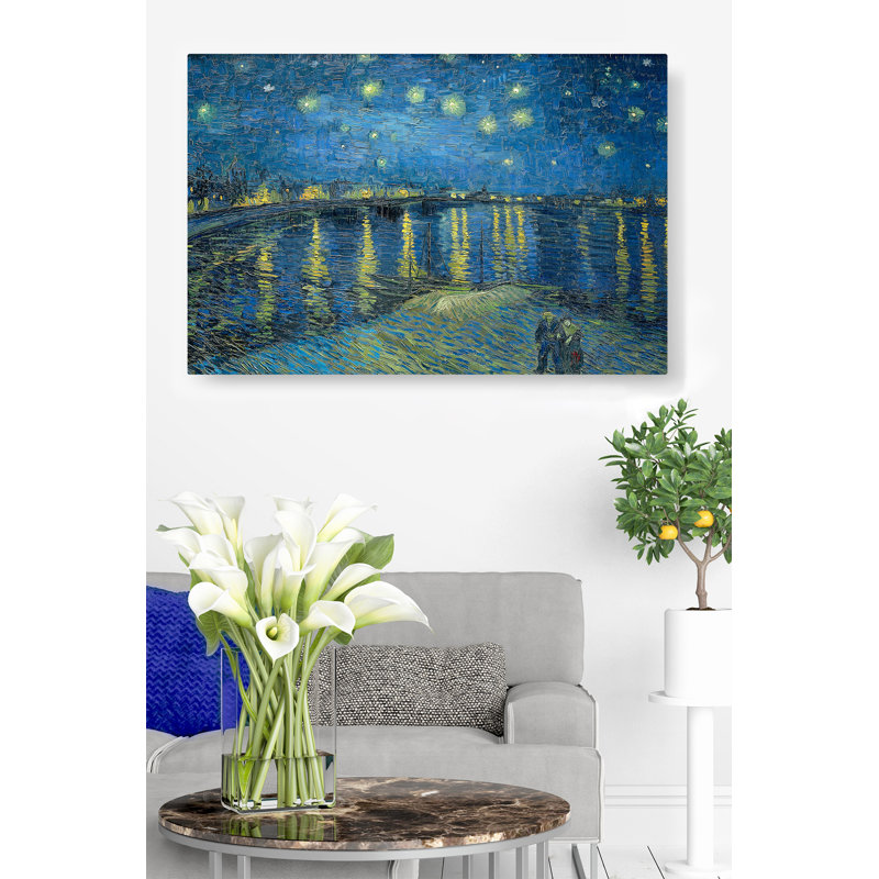 «Adamsville The Starry Night» par Vincent Van Gogh, reproduction d'art sur toile tendue, H 24 po x l 48 po x 1,5 po