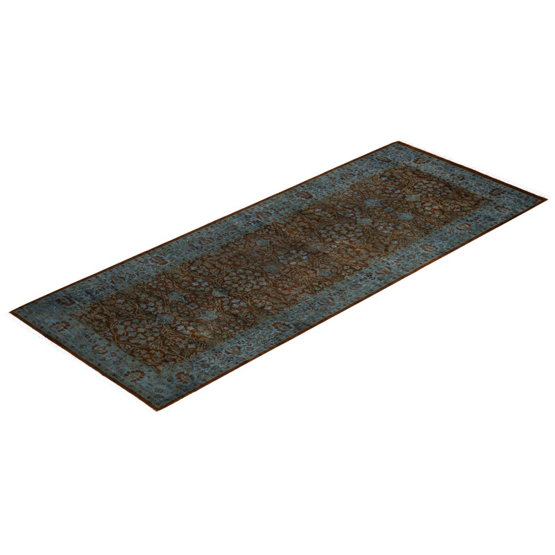 Overdyed One-of-a-Kind 3' 0" X 7' 8" Hand Knotted Area Rug
