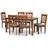 Meladie 7-Pc Dining Set in Grey Fabric and Walnut Finished Wood, 37.4'' H X 18.1'' W X 20.3'' D-729406798
