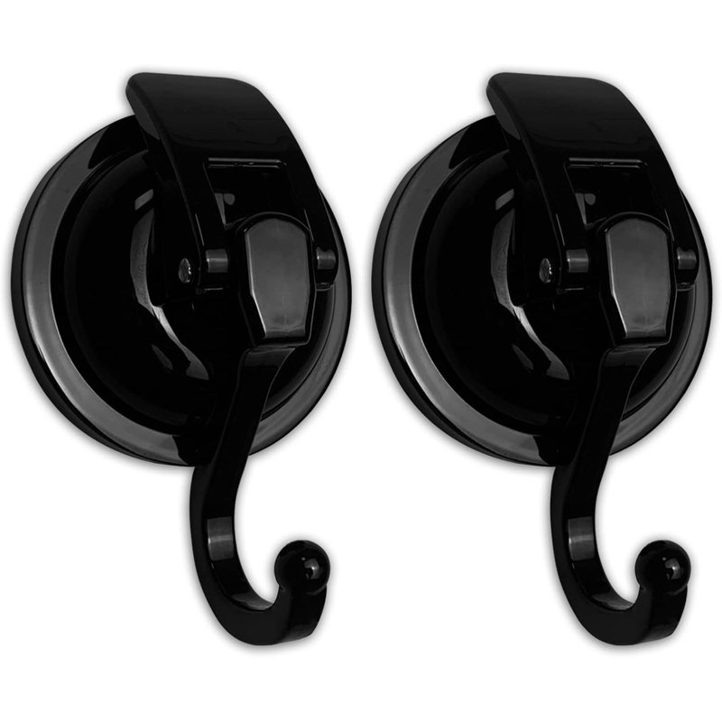 Heavy Duty Vacuum Shower Hooks With Super Suction, Reusable Bathroom Robe Hooks For Non-Porous Surfaces, No Tools Installation