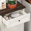 Armoire poubelle autoportante inclinable avec tiroir 10 gallons pour cuisine et salon, blanc antique (ne pas inclure la poubelle)