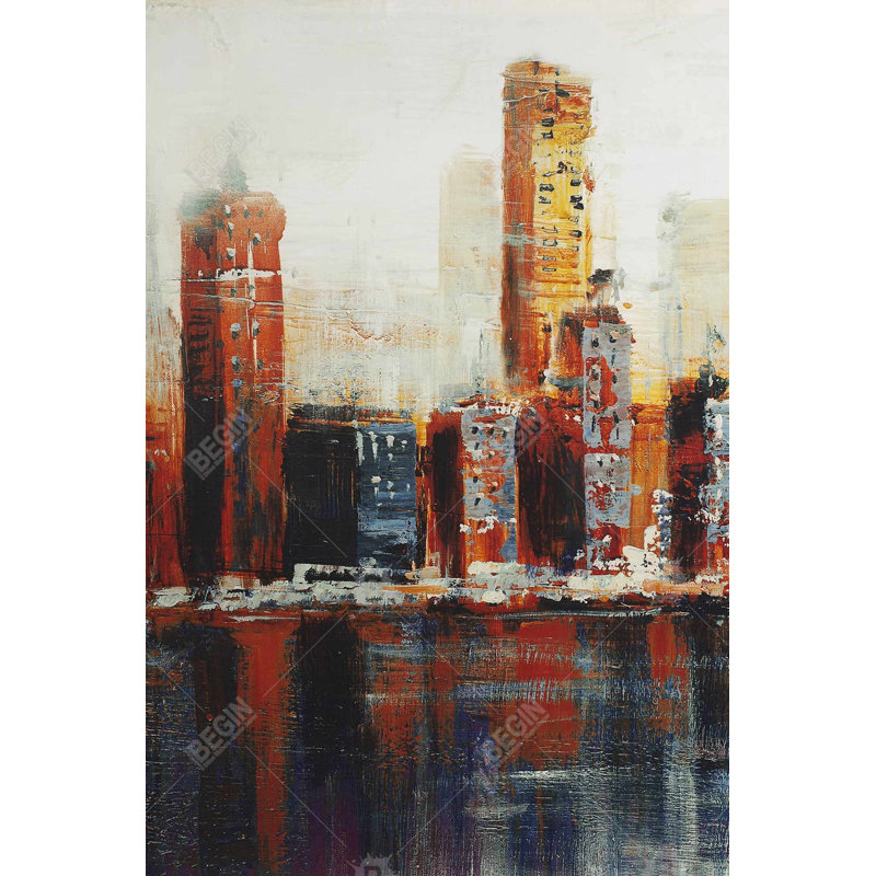 " Abstract Red Cityscape "