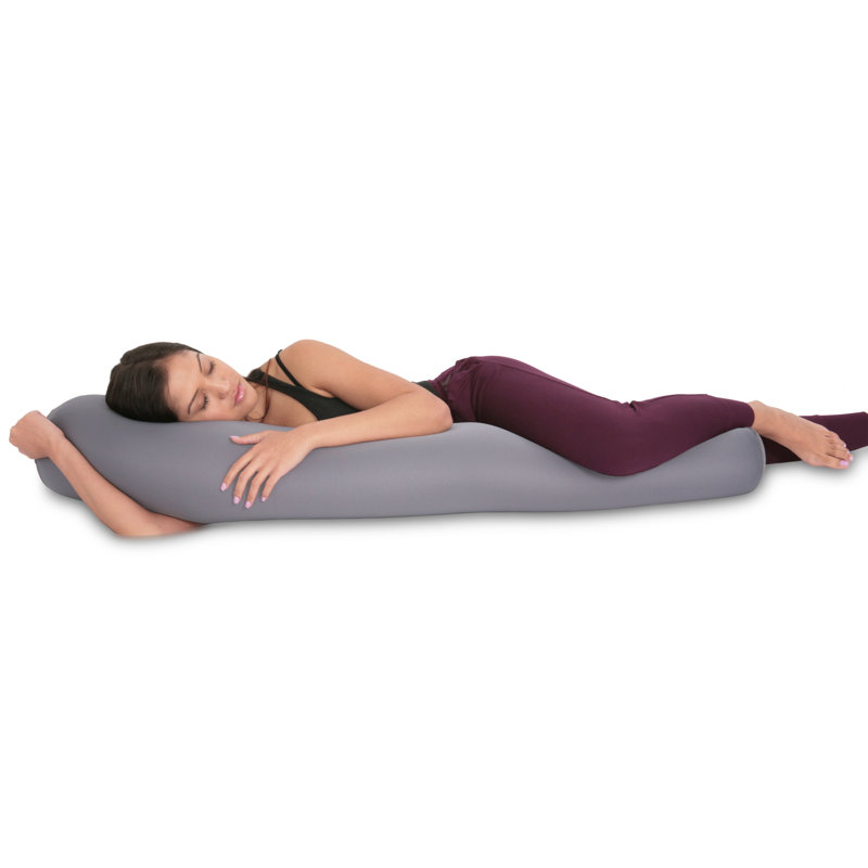 Mooshi Squishy Microbead Body Pillow Cover, Gray