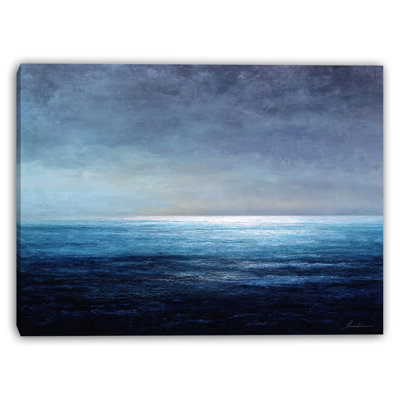 Horizon Light Seascape Wrapped Canvas Wall Art