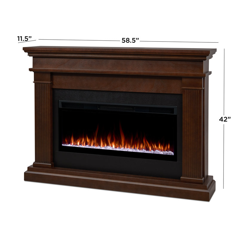 Foyer électrique 59 "Beau par Real Flame Beau, Noyer foncé, Intelligent