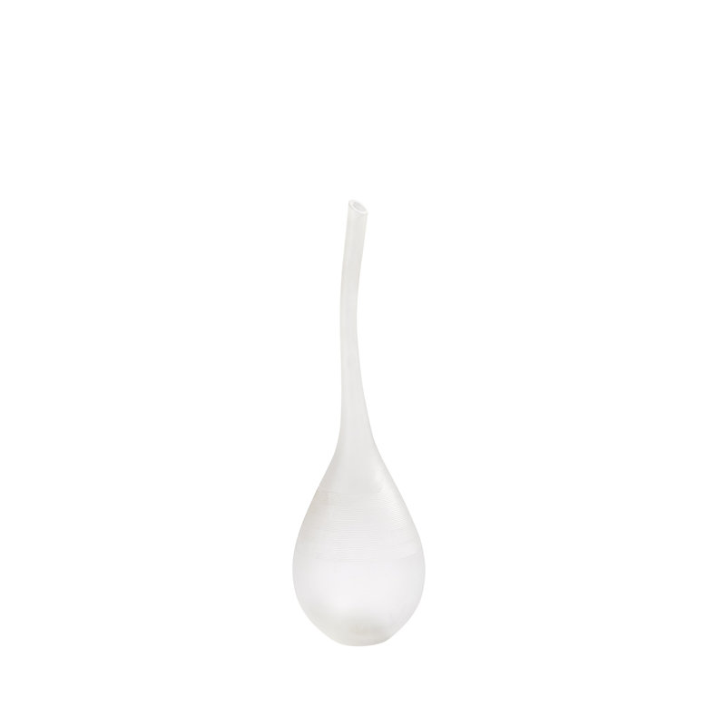 Bouteille à courbure, H 19 po x l 5,5 po x P 5,5 po, Blanc