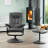 Oundle Swivel Based Based Recliner and Footstool - Cream-1357807778