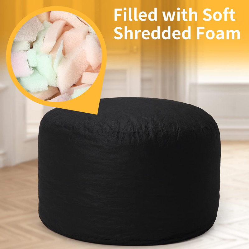 Velvet Bean Bag, Black Velvet