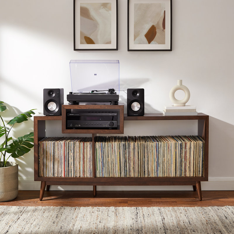 Grand tourne-disque Nashville avec rangement en vinyle