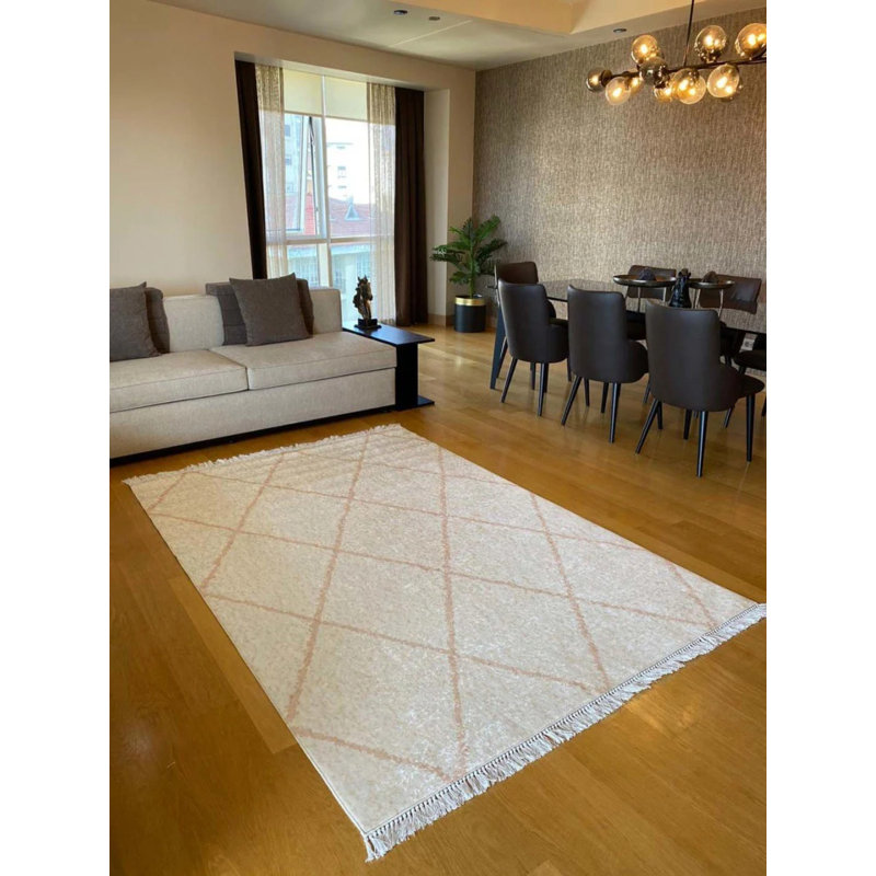 Lao Performance Washable Moroccan Indoor / Outdoor Rug, Runner 3'3" x 7'3"