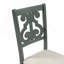 Ensemble de salle à manger 5 pièces, table de salle à manger ronde avec pieds de table de forme spéciale et tablette de rangement avec 4 chaises en tissu-1349143116