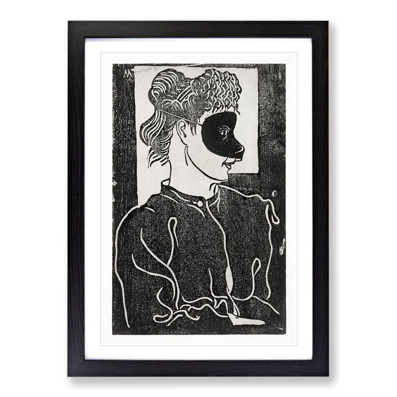 Masked Woman Vol.1 by Samuel De Mesquita - Picture Frame Painting, Black Framed, 48cm H x 36cm W x 2cm D