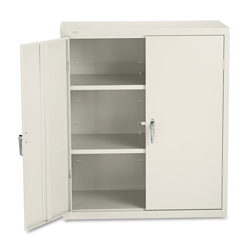 Putty Freestanding Lockable Office Cabinet with Adjustable Shelving