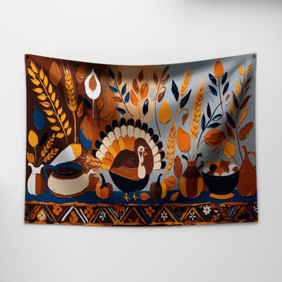 Thanksgiving Scandinavian style thanksgiving Wall Tapestry