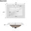 Meuble-lavabo de 24 po avec lavabo en céramique, tiroir divisé et rangement intelligent pour une organisation optimisée