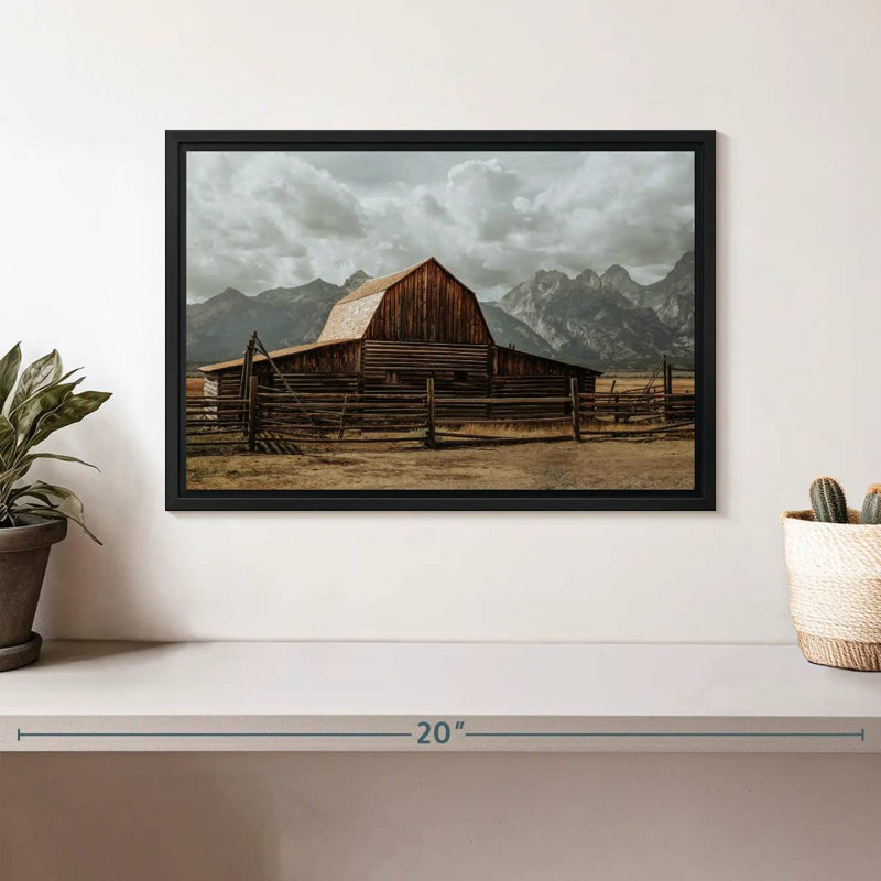Moulton Barn, Floating Frame Black, 13" X 9"