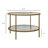 Bupe Glass Top Single Coffee Table-1352929654-1352929651