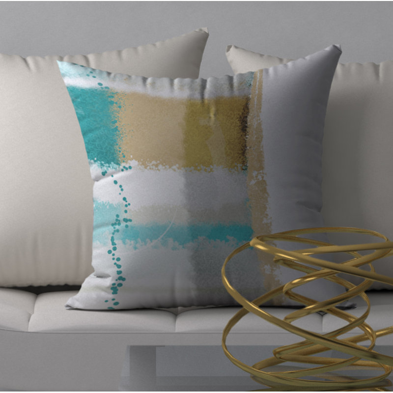 Abstract Reversible Throw Pillow, 20" x 20"
