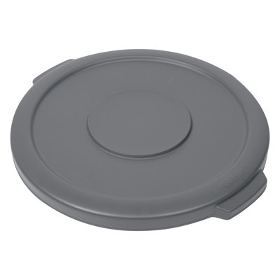 Restaurantware-LID ONLY: RW Clean Waste Container Lid, 1 Round Trash Can Cover - Waste Bin Sold Separately, For 10 Gallon Dustbin, Built-In Handle, Gray Plastic Garbage Can Cover, Heavy-Duty