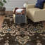Tapis bleu / beige en laine / coton touffeté à la main Amory-22211983