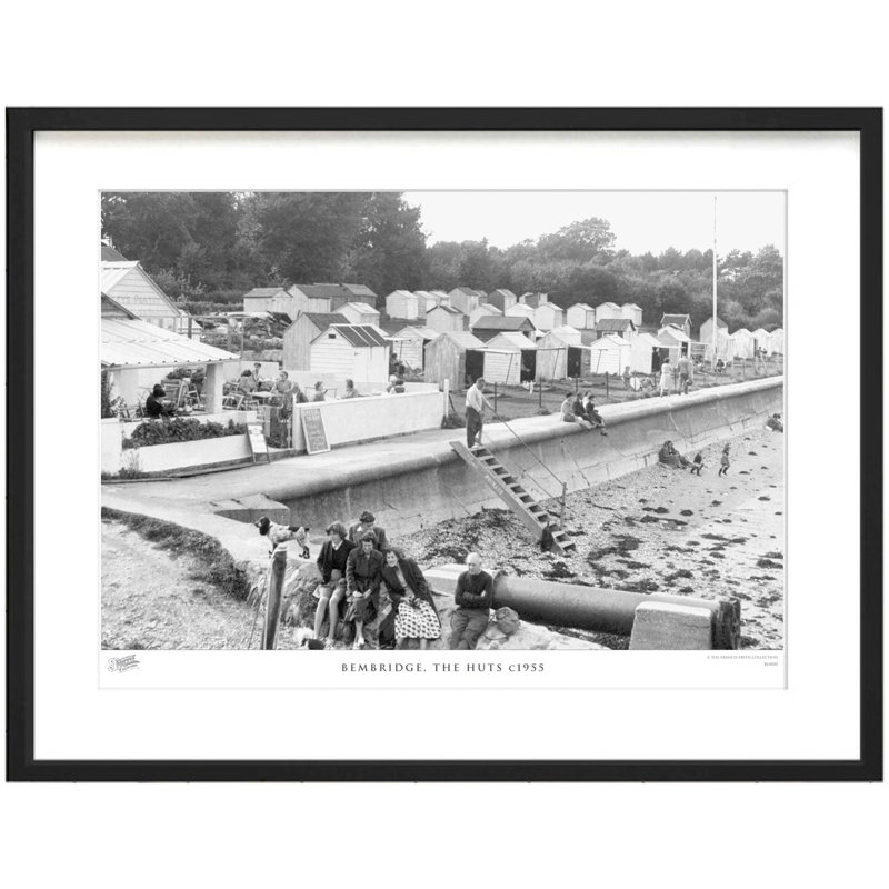 Bembridge, The Huts C1955 - Single Picture Frame Print, 40cm H x 50cm W x 2.3cm D