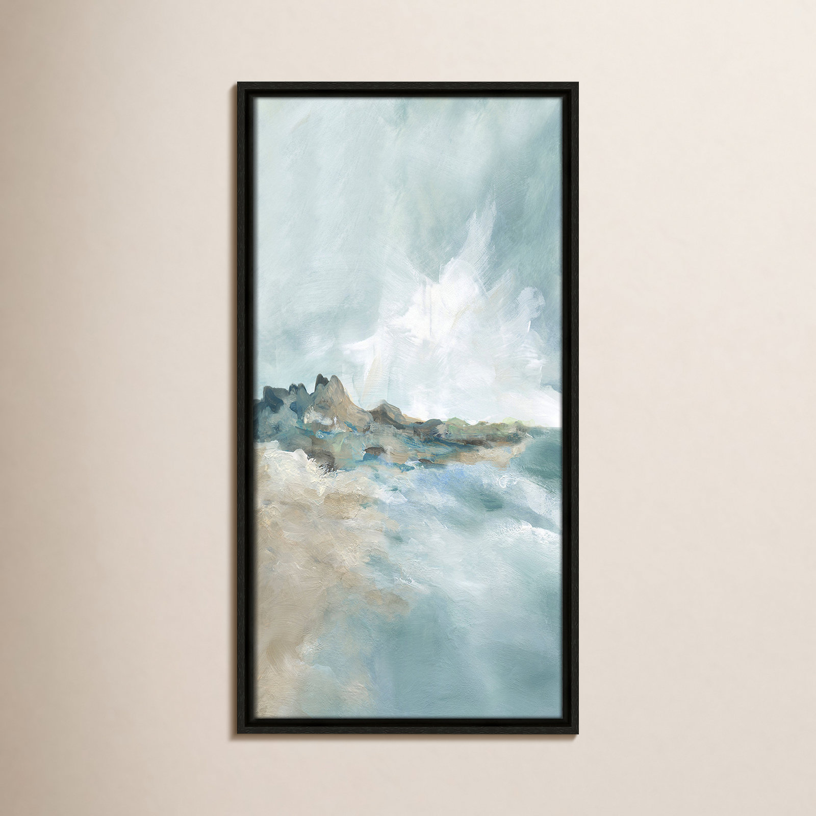 Sandpoint Print by Carol Robinson, 25.5" H x 13.5" W, Espresso