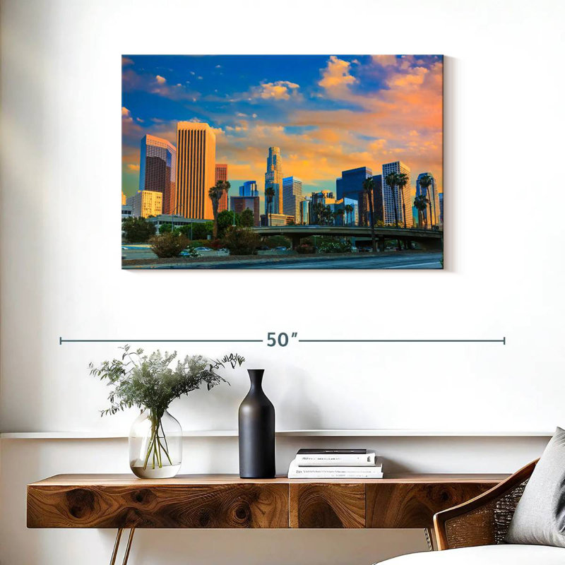 Horizon dramatique de Los Angeles, H 24 po x l 36 po