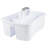  White Large Multipurpose Organizer Caddy With 4 Compartments - 17"x13"x9"