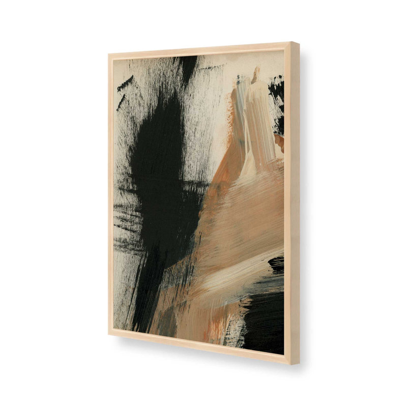 Burnt Ochre Echoes I Print dans un cadre, Cadre en érable brut ouvert, H 21 po x l 17 po