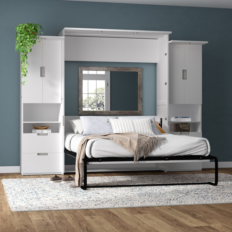 Luka Murphy Bed and 2 Storage Cabinets, Queen