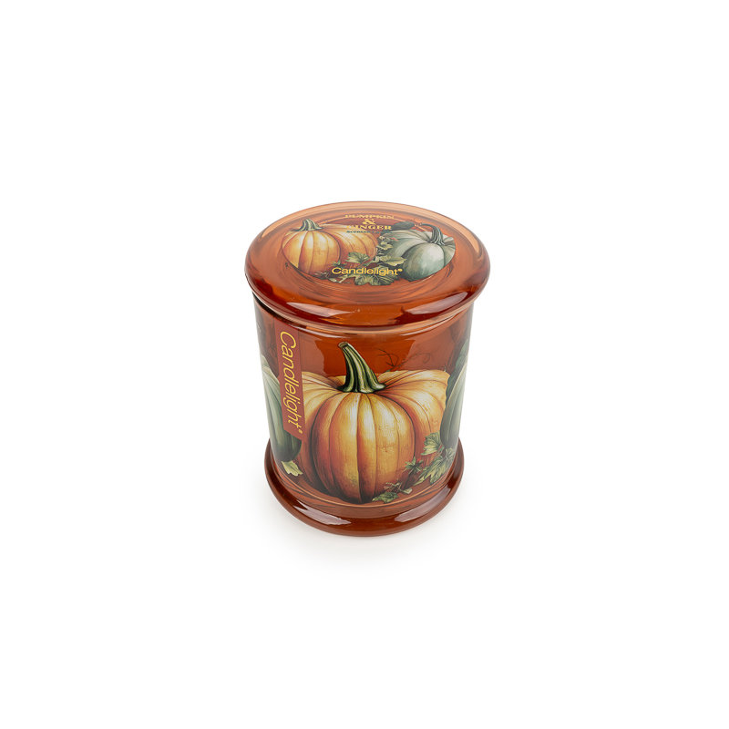 Scented Jar Candle with Glass Holder