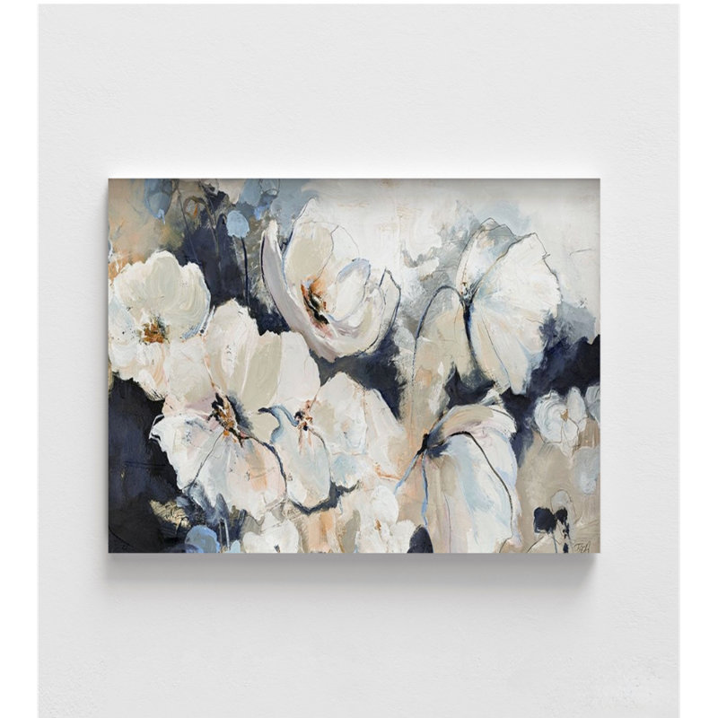 «Flower Varity 2» par Design Fabrikken, idée de cadeau de premier anniversaire floral blanc, cadeau d'anniversaire en papier, reproduction de peinture florale