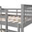 Full Over Full Bunk Bed With Ladder For Bedroom, Guest Room Furniture-Gray-1404668877