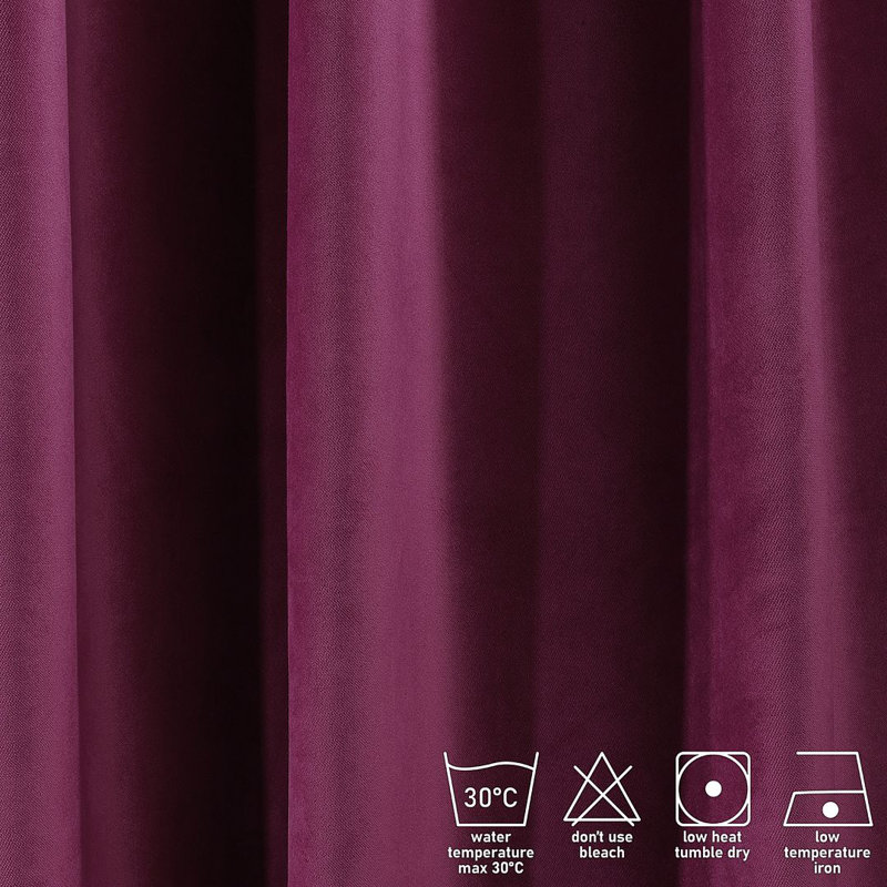 Soft Touch Velvet Kitchen Valance, 51 Fushia, 60 W x 60 D cm