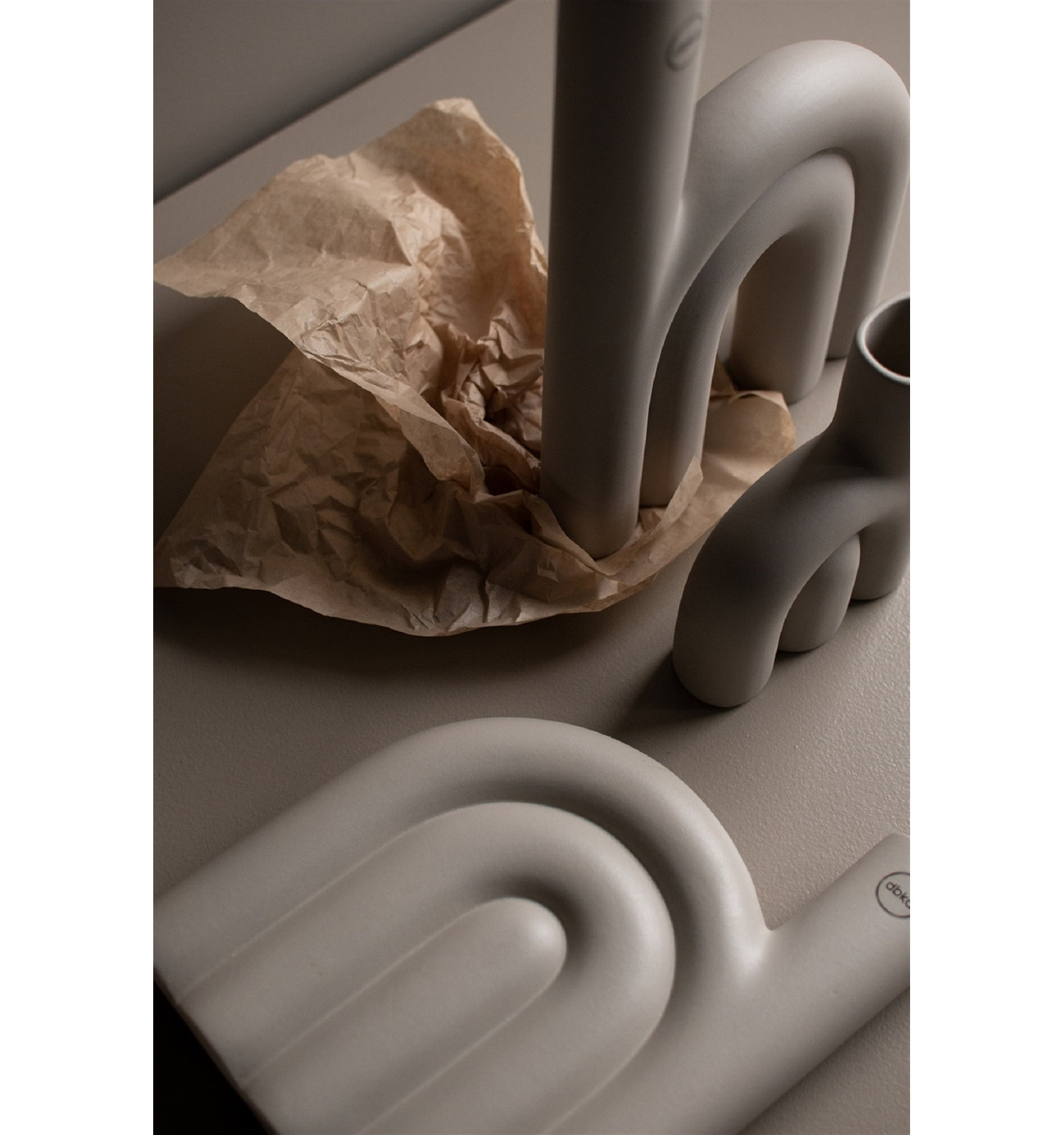 Ceramic Table Vase, 5.9" H x 4.75" W x 2" D, White