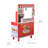 Teamson Kids Flip & Fry Wooden Burger Shop - 29 Pcs Accessories Pretend Play Food Stand with Soda Machine & Fryer