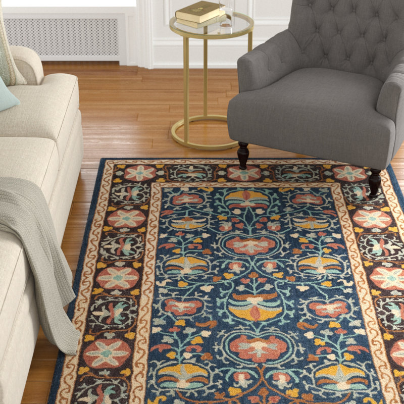 Baumgartner Hand Tufted Wool Oriental Rug, Rectangle 4' x 6'