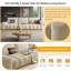 114" Cat-Scratch Resistant 3-Seater Sofa with Asymmetrical Armrest Design and Solid Wood Frame, Pet-Friendly for Modern Living Rooms